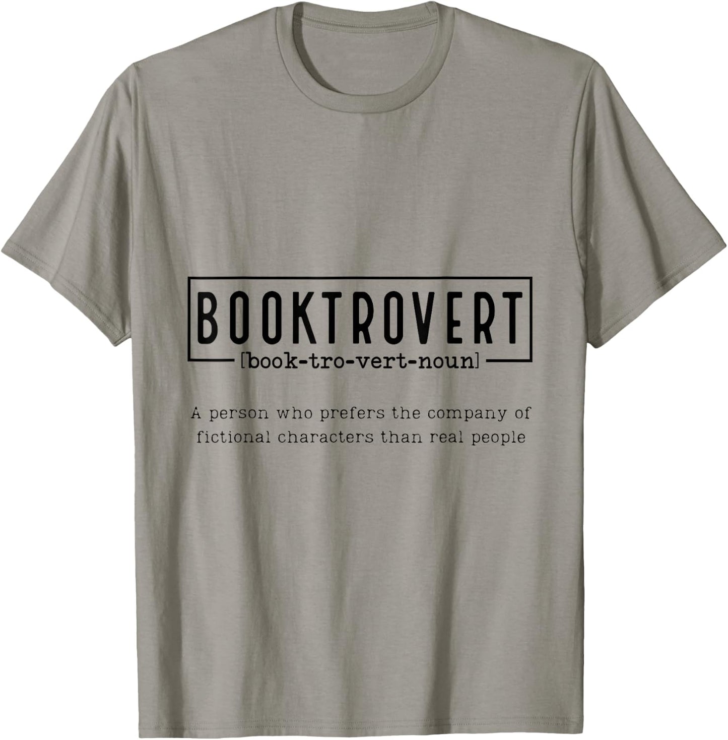 Booktrovert Definition Funny Booklovers Reading Bookworm T-Shirt - T-Shirt | Sand