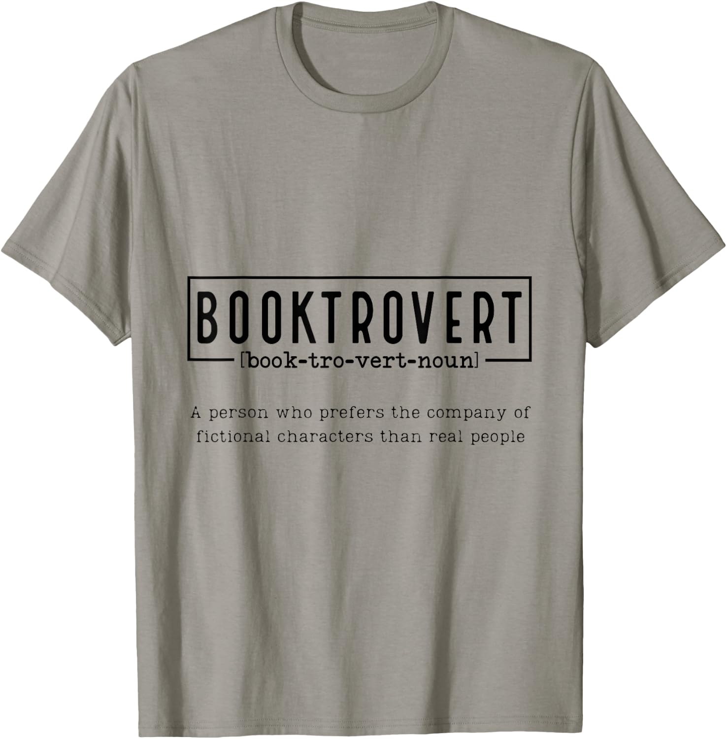 Booktrovert Definition Funny Booklovers Reading Bookworm T-Shirt - T-Shirt | Sand