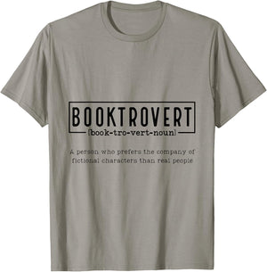 Booktrovert Definition Funny Booklovers Reading Bookworm T-Shirt - T-Shirt | Sand