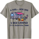 A Girl Her Dog And Her Camper It's A Beautiful Thing T-Shirt - T-Shirt | Sand