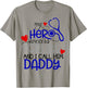 My Hero Wears Scrubs I Call Him Daddy Nurse Shirt Kids RN T-Shirt - T-Shirt | Sand