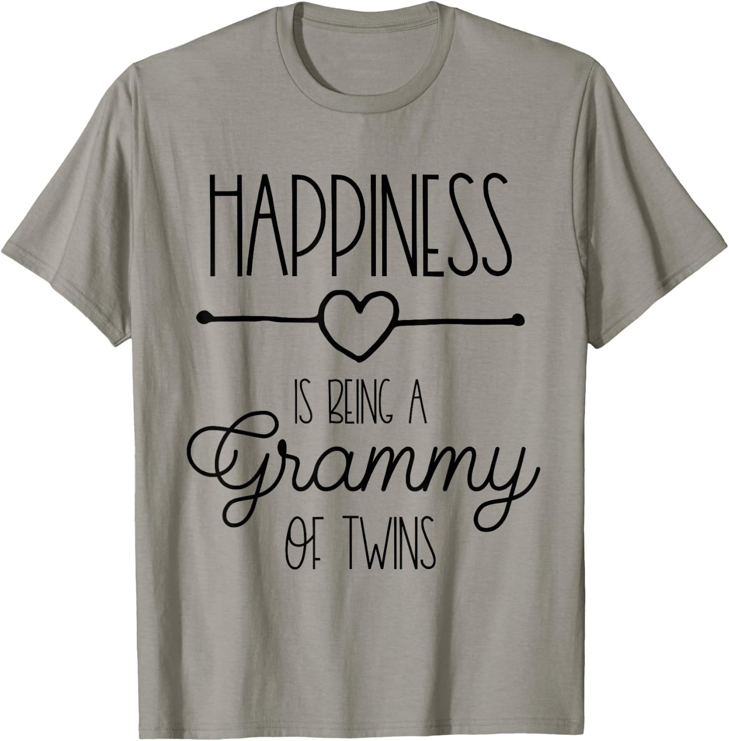 Happiness Is Being A Grammy To Be Grandma Twins Announcement T-Shirt - T-Shirt | Sand