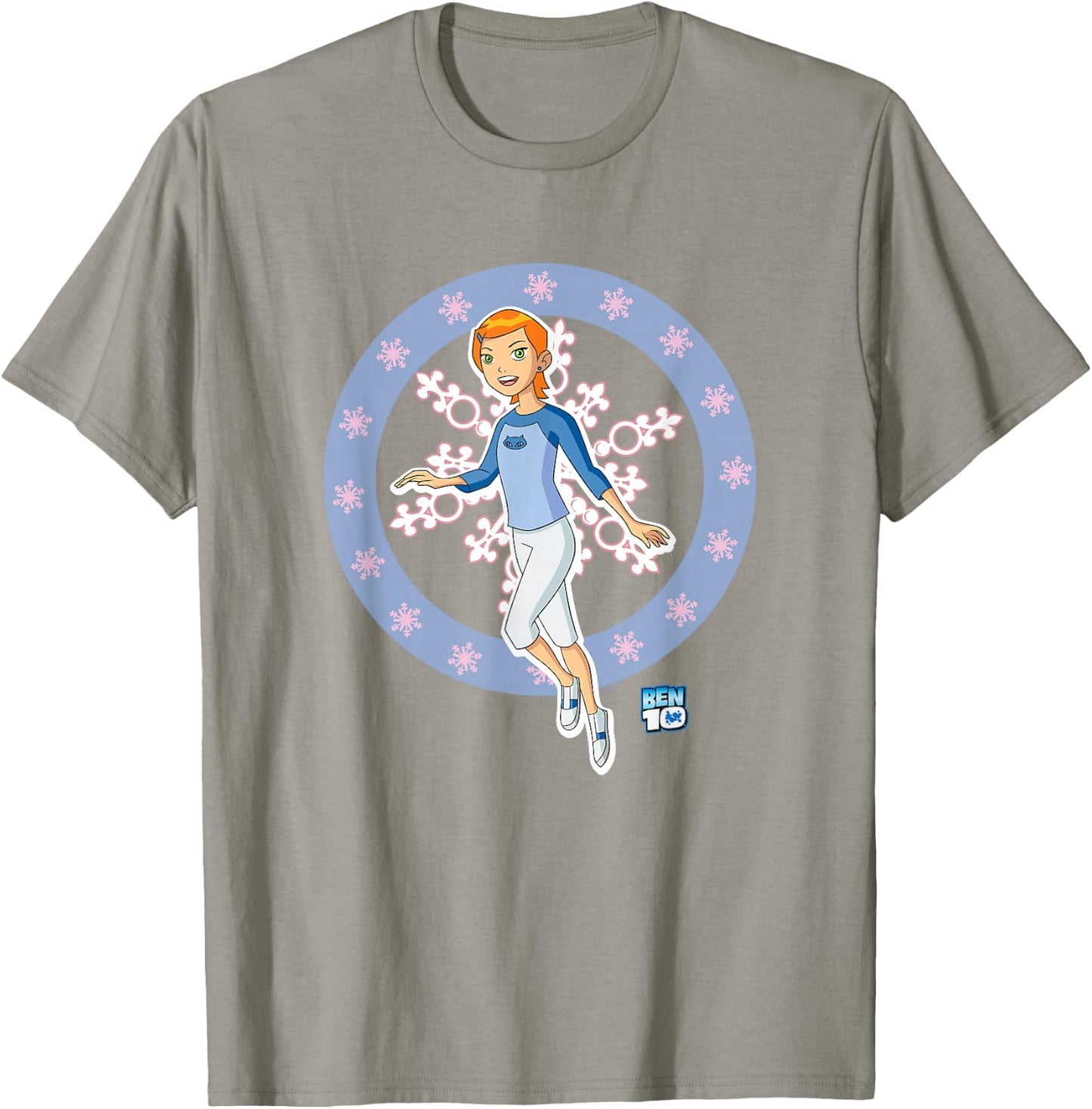 Ben 10: Alien Force Kid Gwen Tennyson Snowflakes Logo T-Shirt - T-Shirt | Sand