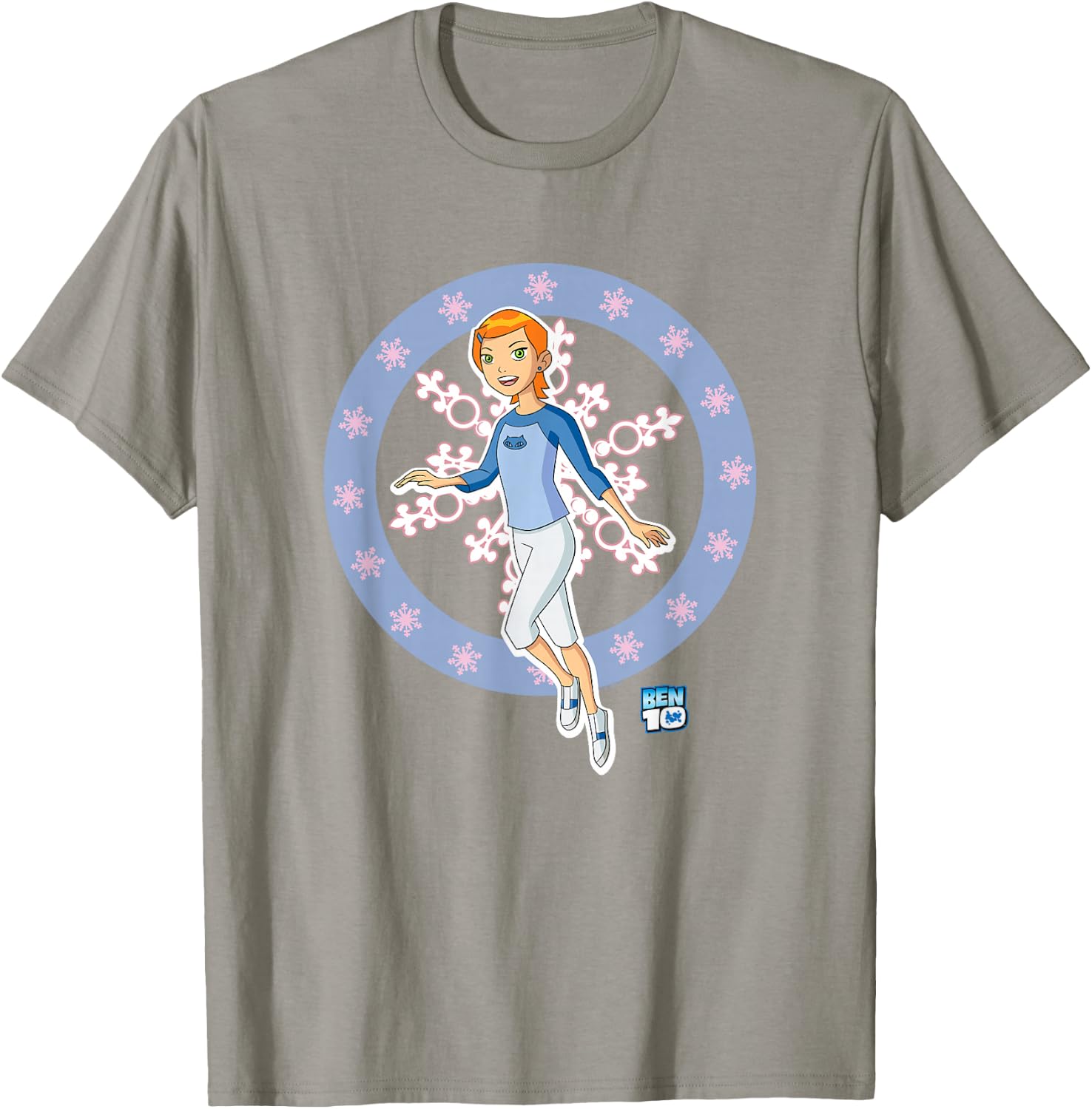 Ben 10: Alien Force Kid Gwen Tennyson Snowflakes Logo T-Shirt - T-Shirt | Sand