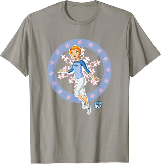 Ben 10: Alien Force Kid Gwen Tennyson Snowflakes Logo T-Shirt - T-Shirt | Sand