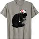Black Cat Nurse Shirt Women Men Funny T-Shirt - T-Shirt | Sand