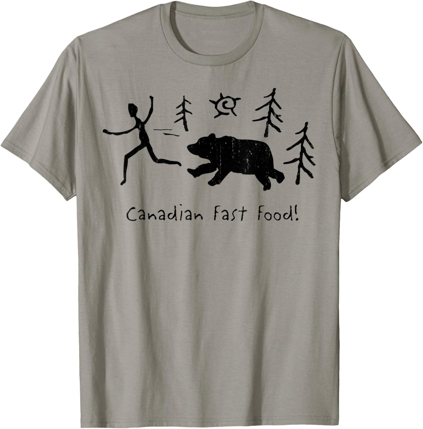 Canadian Fast Food Funny Bear Funny Cool Animal Present T-Shirt - T-Shirt | Sand
