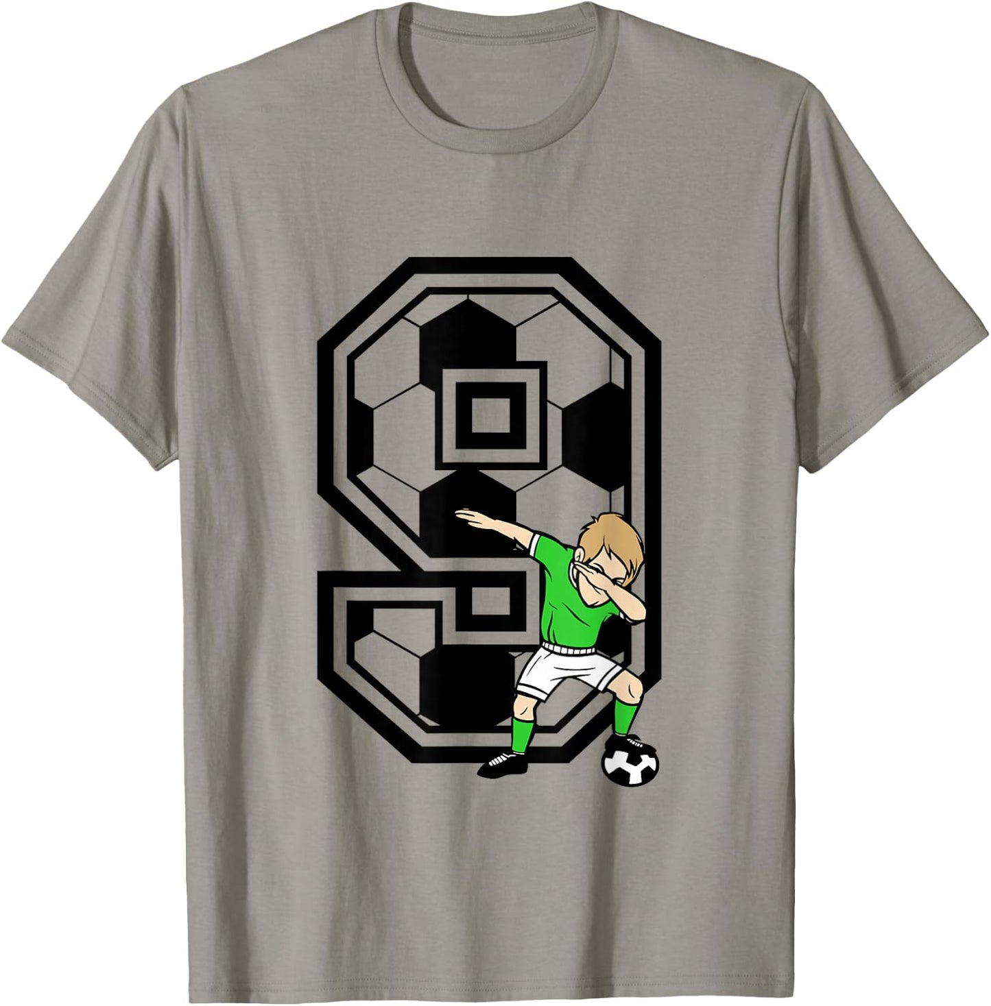9 Year Old Boy Soccer Player 9th Birthday Kids T-Shirt - T-Shirt | Sand