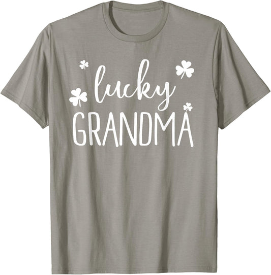 Lucky Grandma St. Patrick's Day Shirt Announcement Shirt T-Shirt - T-Shirt | Sand