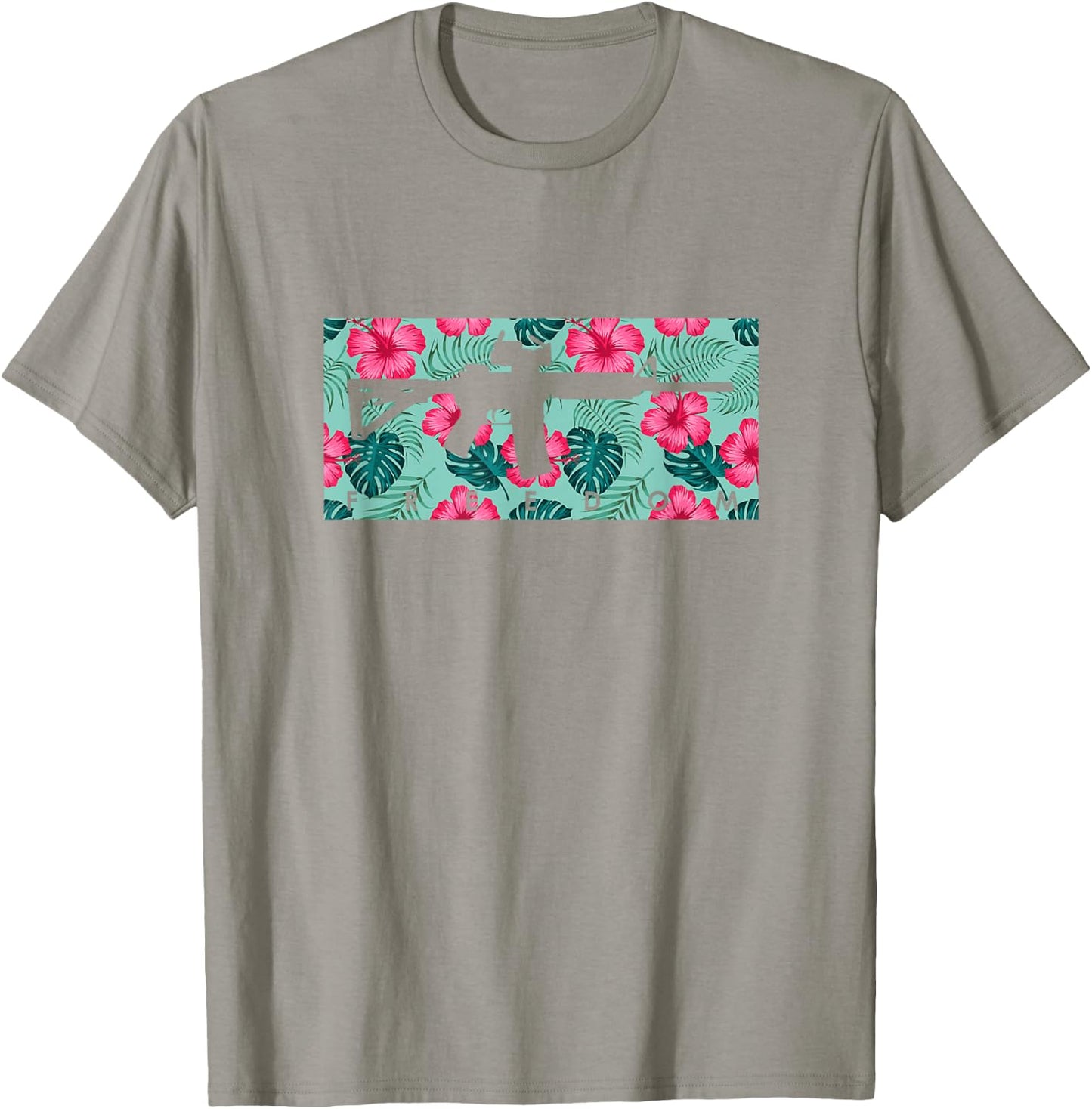 Tropical Gun Lover Firearm Beach Hawaiian Gift Aloha AR15 T-Shirt - T-Shirt | Sand