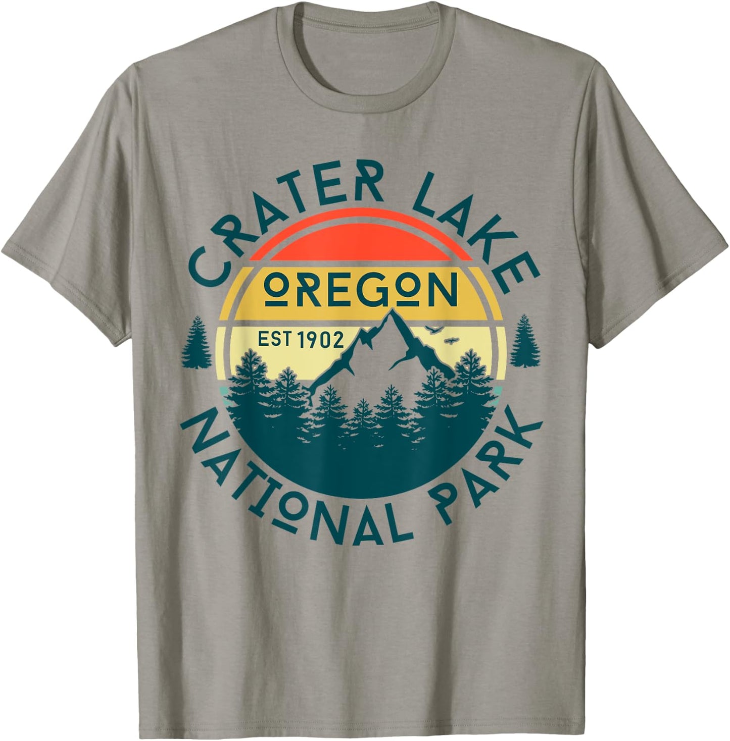 Crater Lake National Park Oregon Hiking Nature Outdoors T-Shirt - T-Shirt | Sand