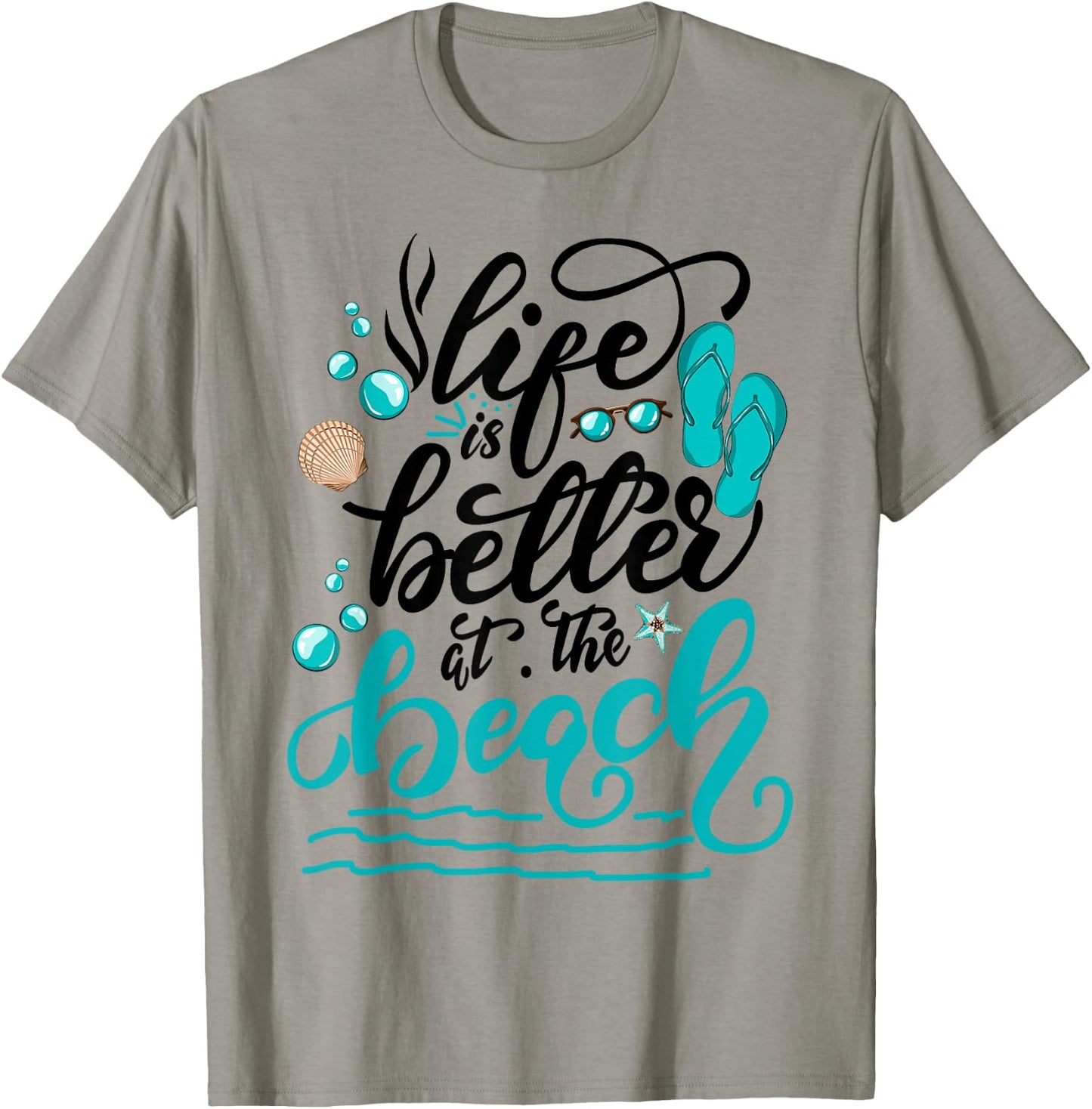 Life is better at the beach summer vacation family matching Women Girls Kids T-Shirt - T-Shirt | Sand