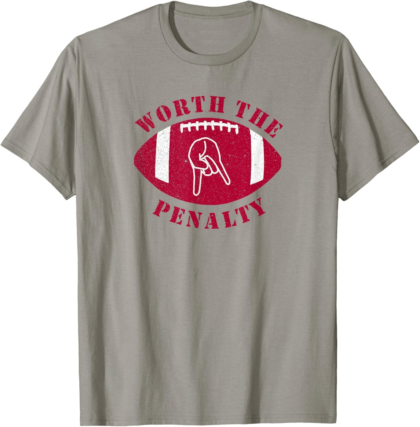 Horns Down Worth The Penalty Oklahoma Texas Red River T-Shirt - T-Shirt | Sand