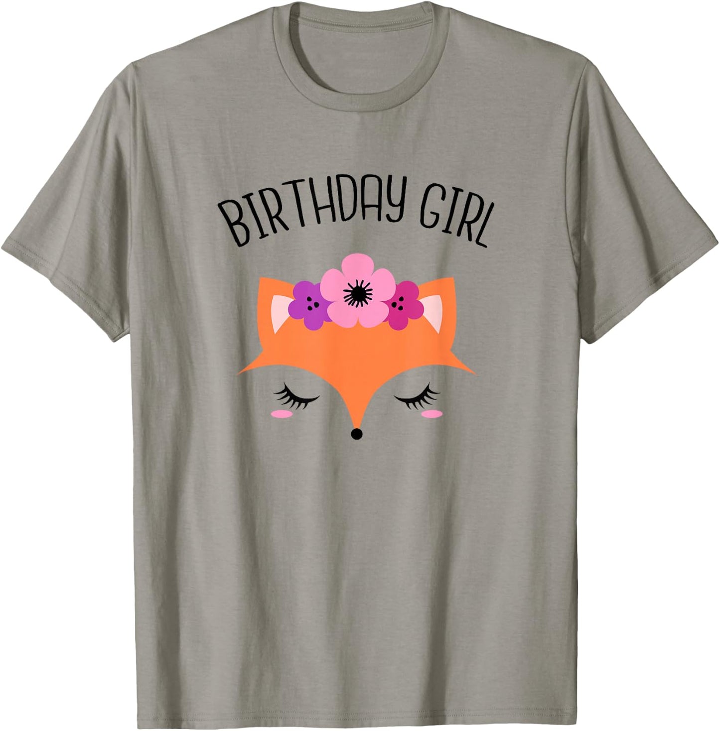 Fox Birthday Girl Shirt Fox Theme Birthday Party T-Shirt - T-Shirt | Sand