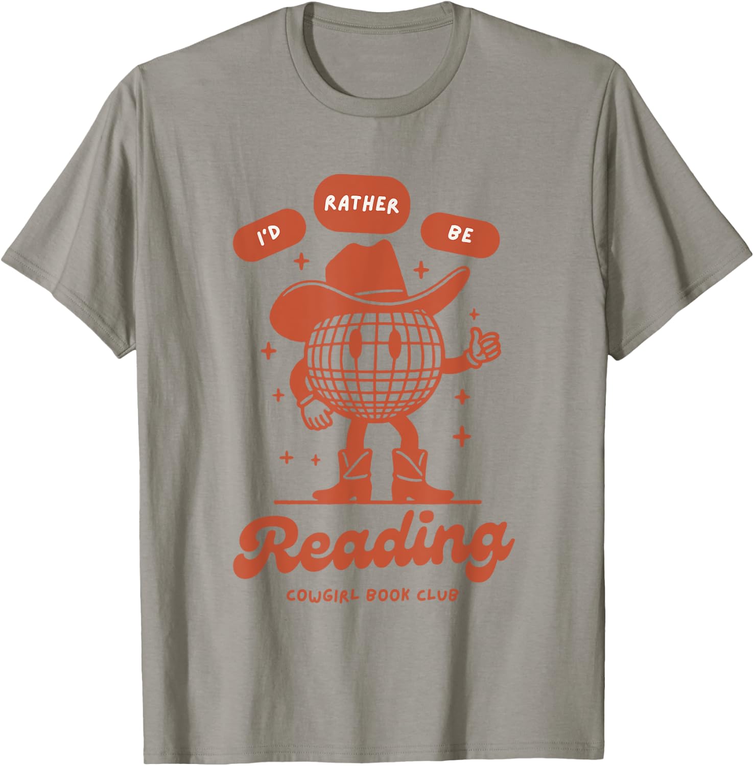 Western cowgirl reading book lover read librarian teacher T-Shirt - T-Shirt | Sand