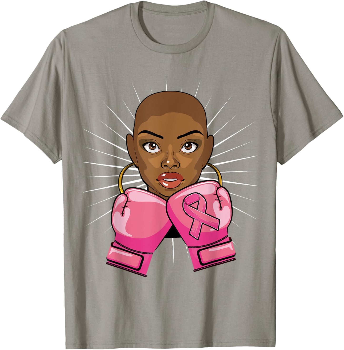 Afro African American Breast Cancer Shirts Girls T-Shirt - T-Shirt | Sand