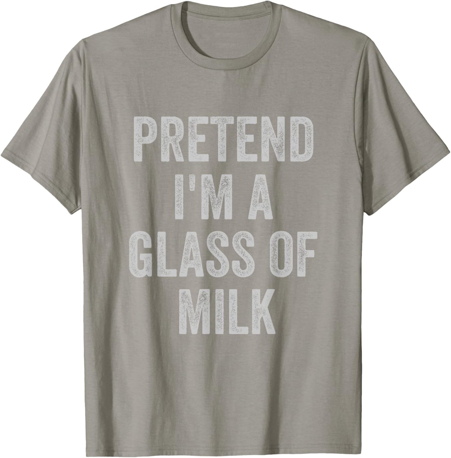 Lazy Halloween Costume Shirt Pretend Im A Glass of Milk T-Shirt - T-Shirt | Sand