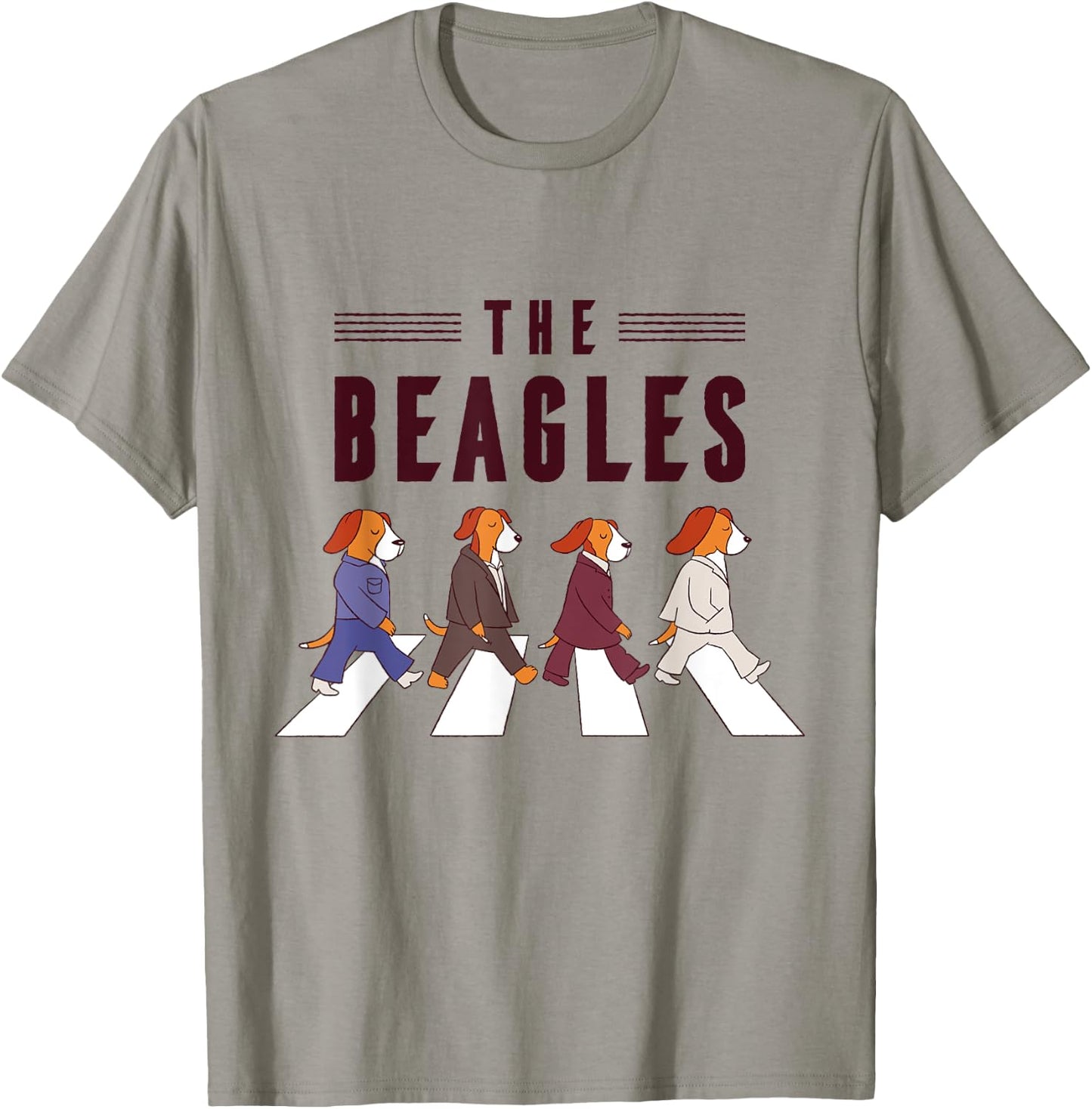 Music Piano Beagle Puppy Dog Men Women T-Shirt - T-Shirt | Sand