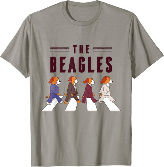 Music Piano Beagle Puppy Dog Men Women T-Shirt - T-Shirt | Sand