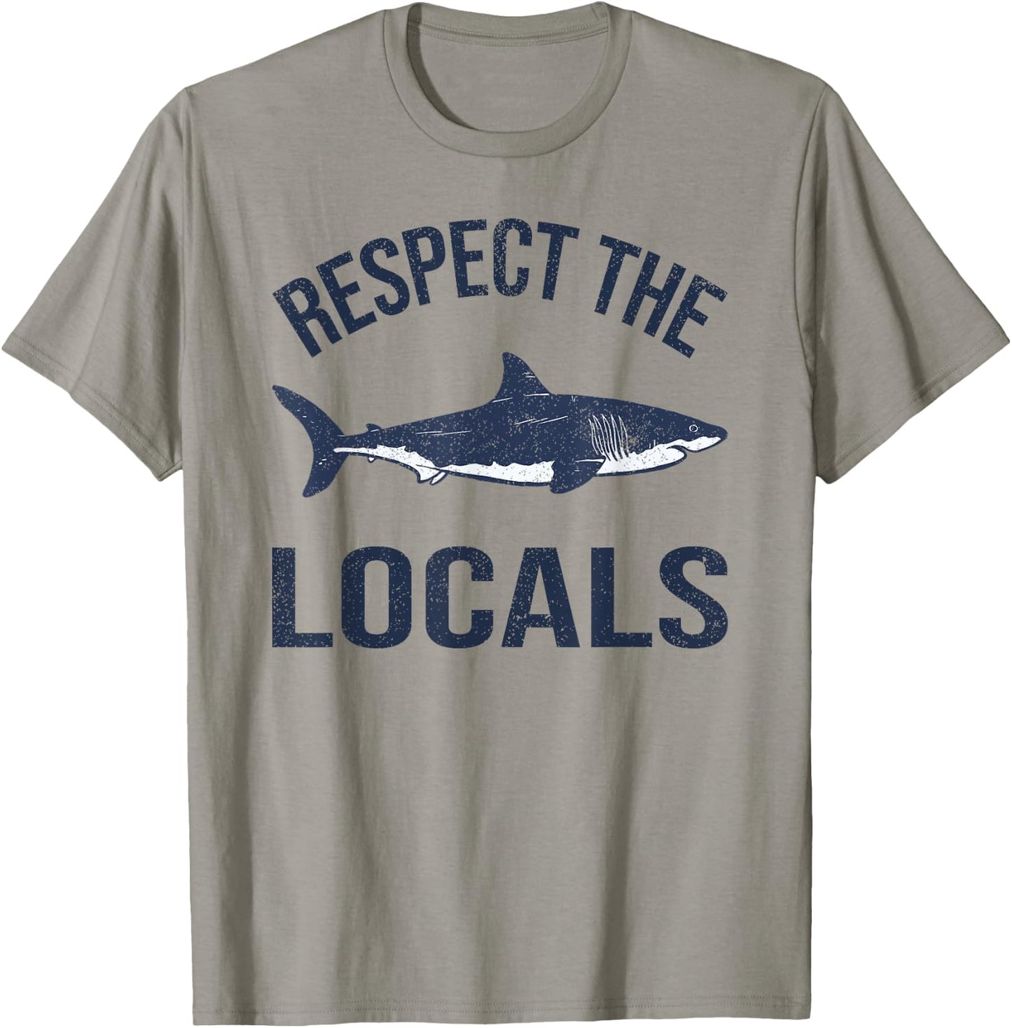 Vintage Respect Locals Ocean Diving Animal Rights Shark T-Shirt - T-Shirt | Sand