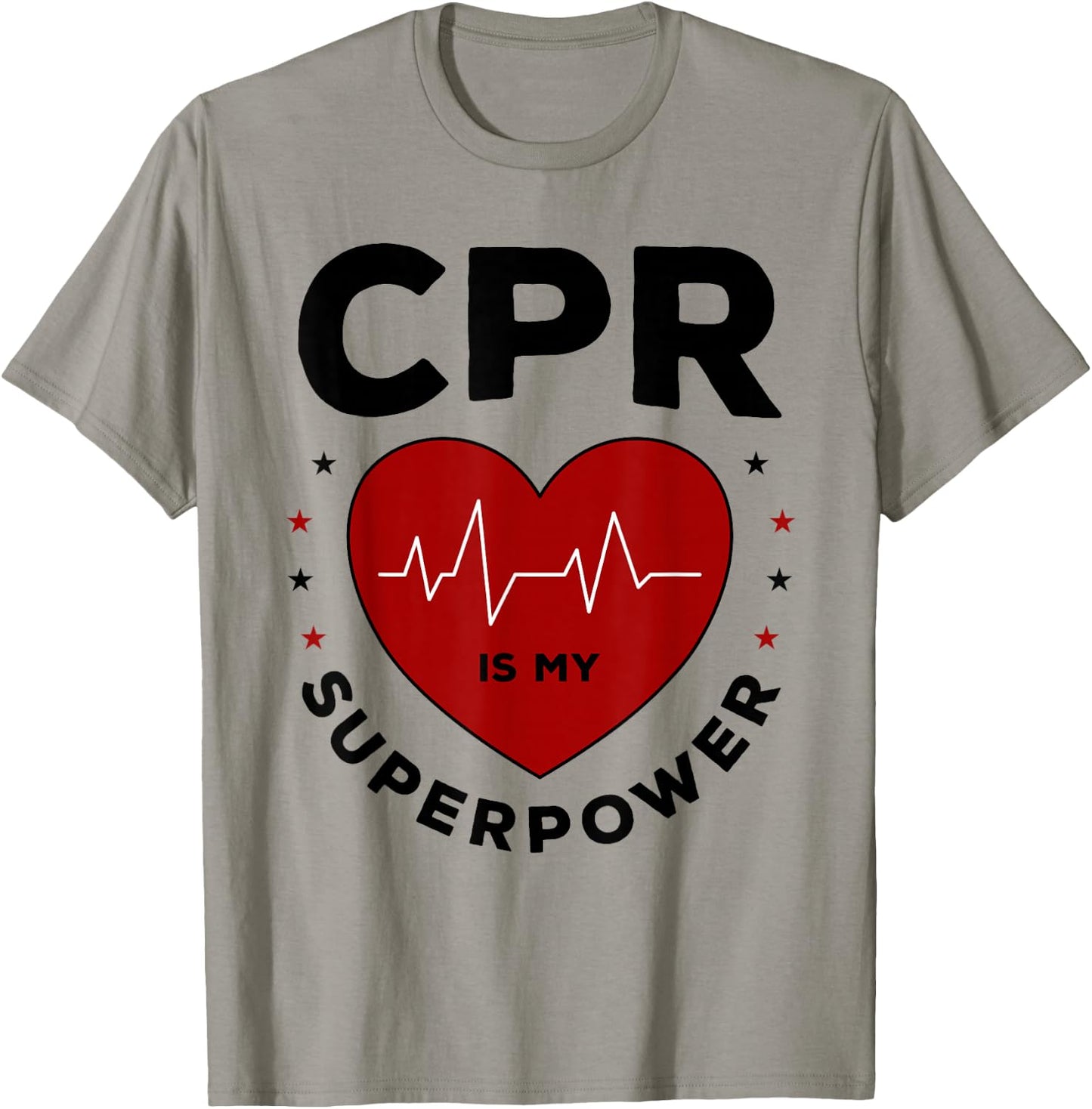 Funny CPR Instructor CPR Is My Superpower T-Shirt - T-Shirt | Sand