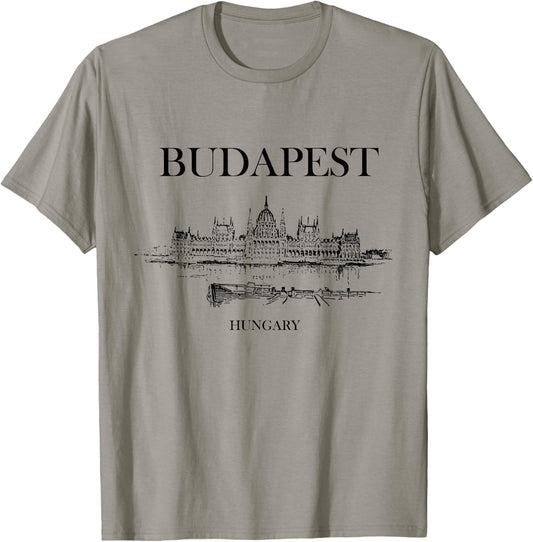 Budapest Hungary Vintage Souvenir T-Shirt - T-Shirt | Sand