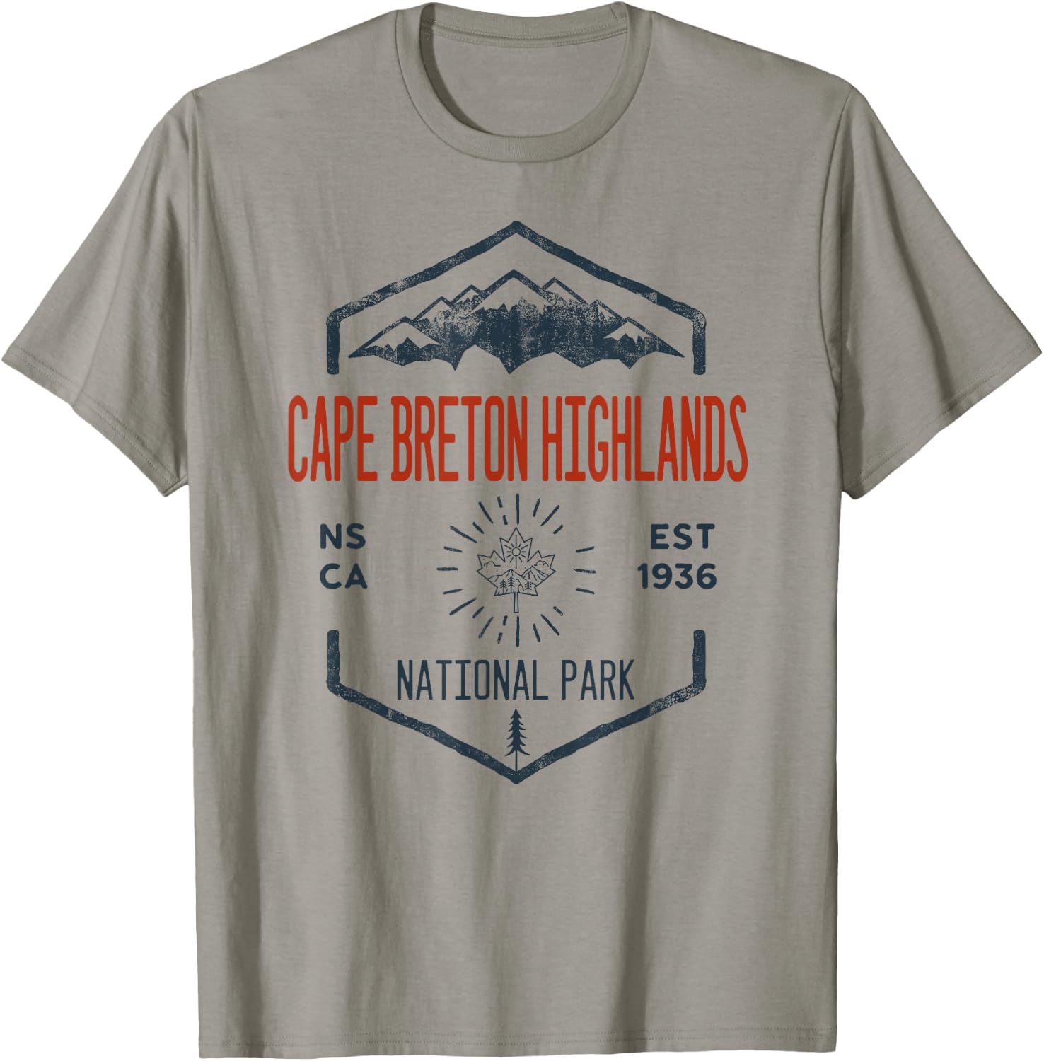 Cape Breton Highlands National Park Canada Vintage T-Shirt - T-Shirt | Sand