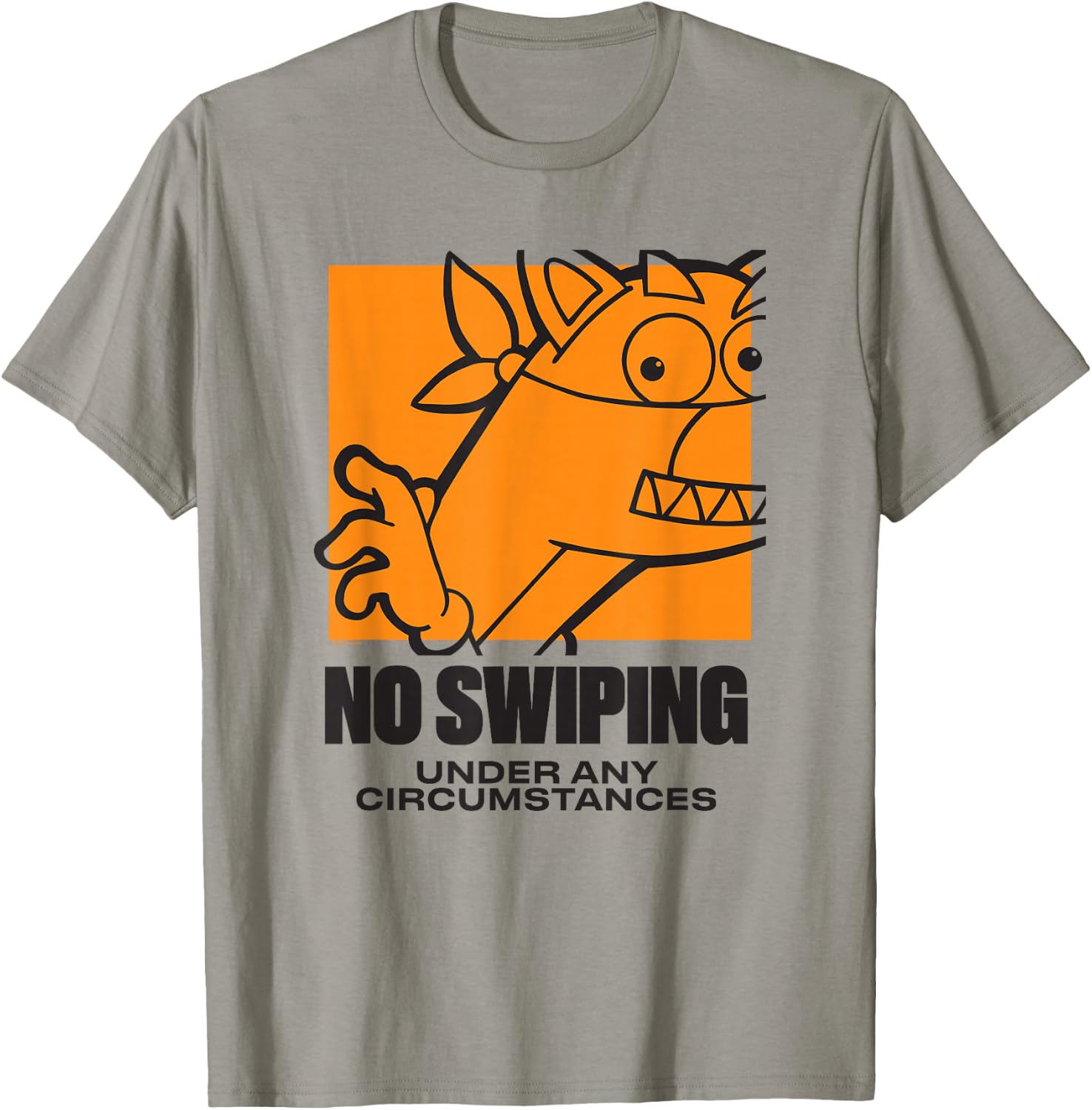 Dora the Explorer No Swiping Under Any Circumstances T-Shirt - T-Shirt | Sand