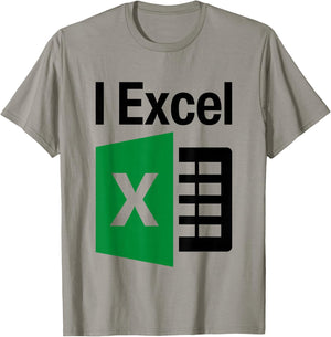 I Excel In Spread Sheets Funny I Simply Excel Spreadsheet T-Shirt - T-Shirt | Sand