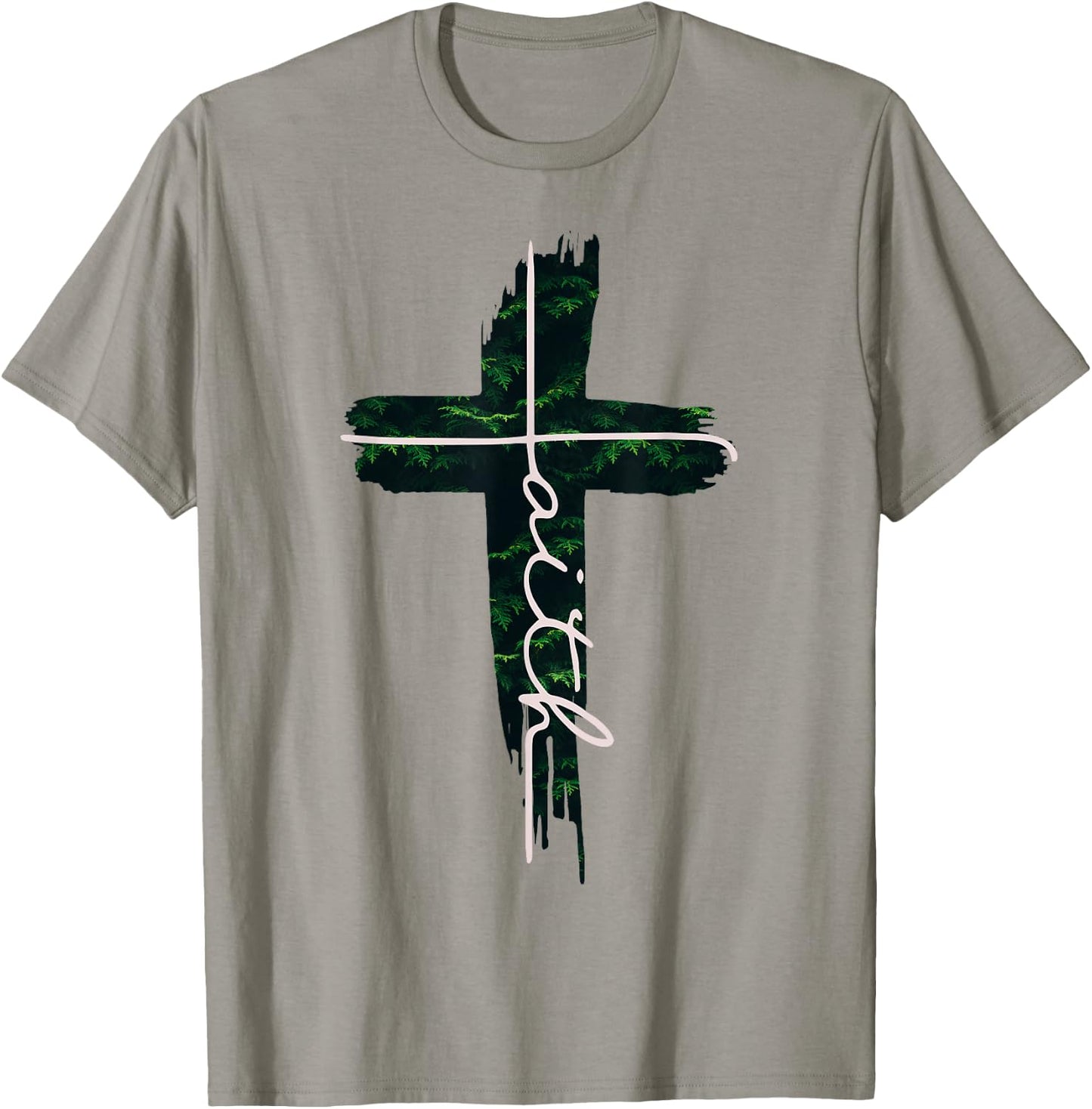 Faith Cross Tree Christian Men and Women Kids T-Shirt - T-Shirt | Sand