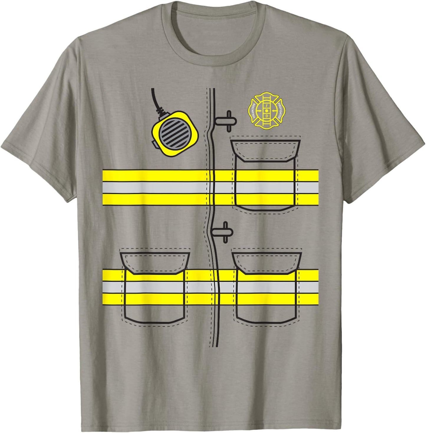 Firefighter Costume DIY Halloween Costume T-Shirt - T-Shirt | Sand