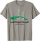 Mackinac Island Bridge Michigan Great Lakes Huron Ferry Trip T-Shirt - T-Shirt | Sand