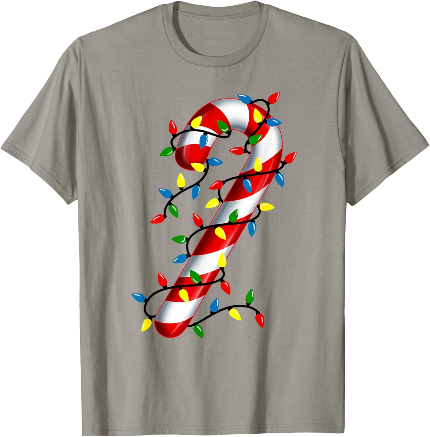 Candy Cane Christmas Lights Blue Green Red and White Costume T-Shirt - T-Shirt | Sand