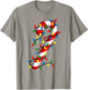 Candy Cane Christmas Lights Blue Green Red and White Costume T-Shirt - T-Shirt | Sand