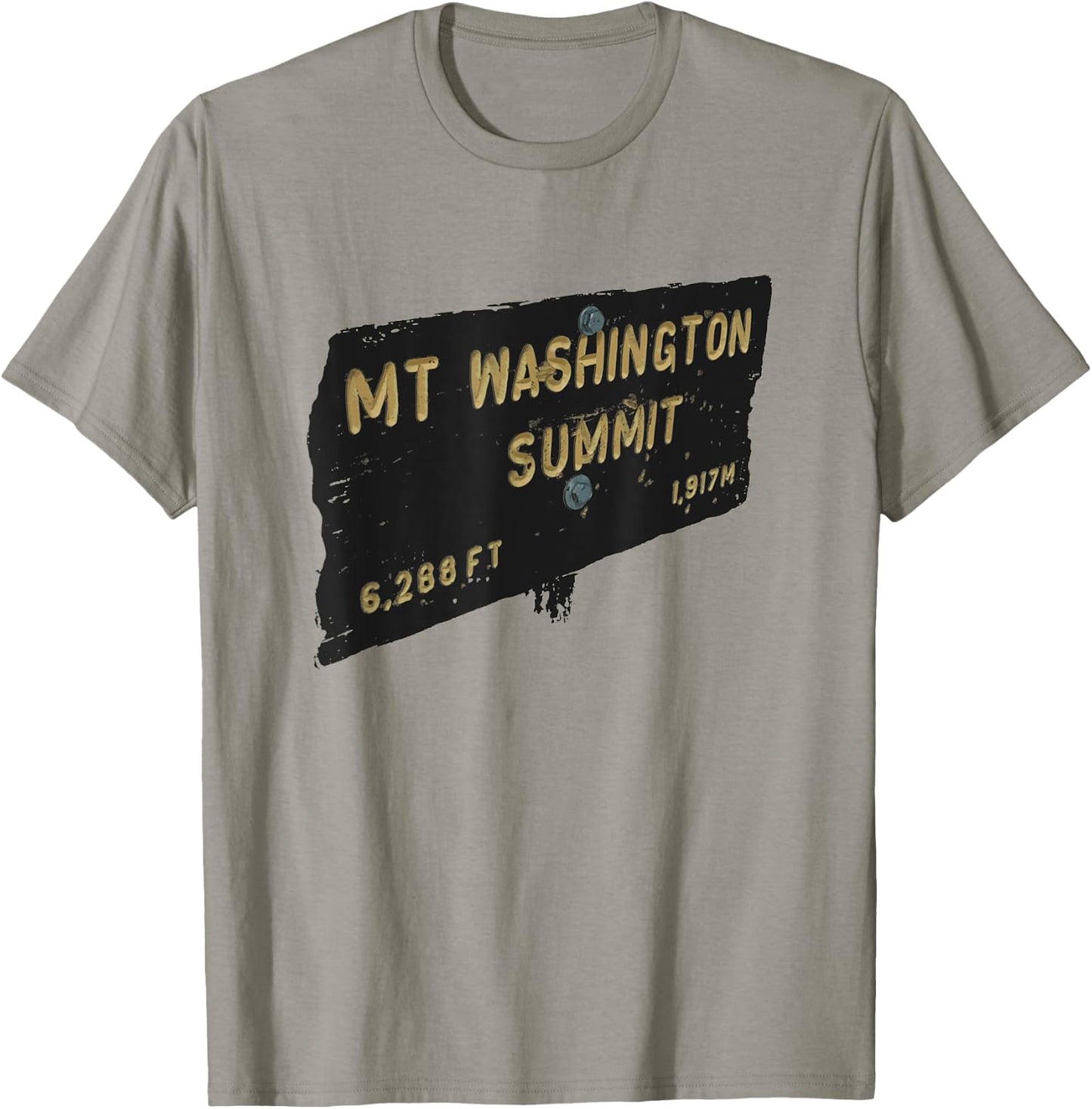 Mount Washington New Hampshire Summit Sign T-Shirt - T-Shirt | Sand