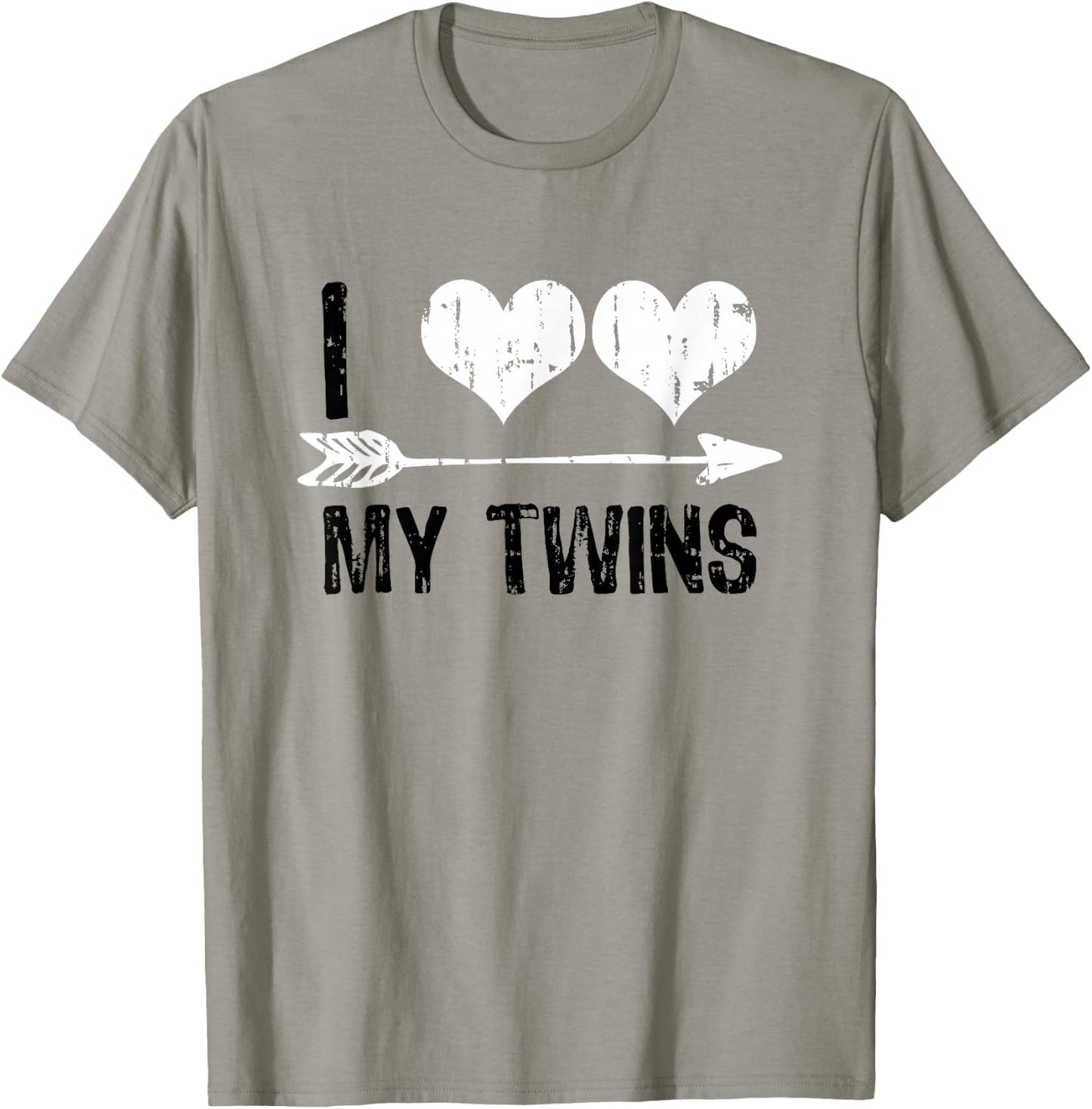 I Heart My Twins Valentine's Day T-Shirt - T-Shirt | Sand