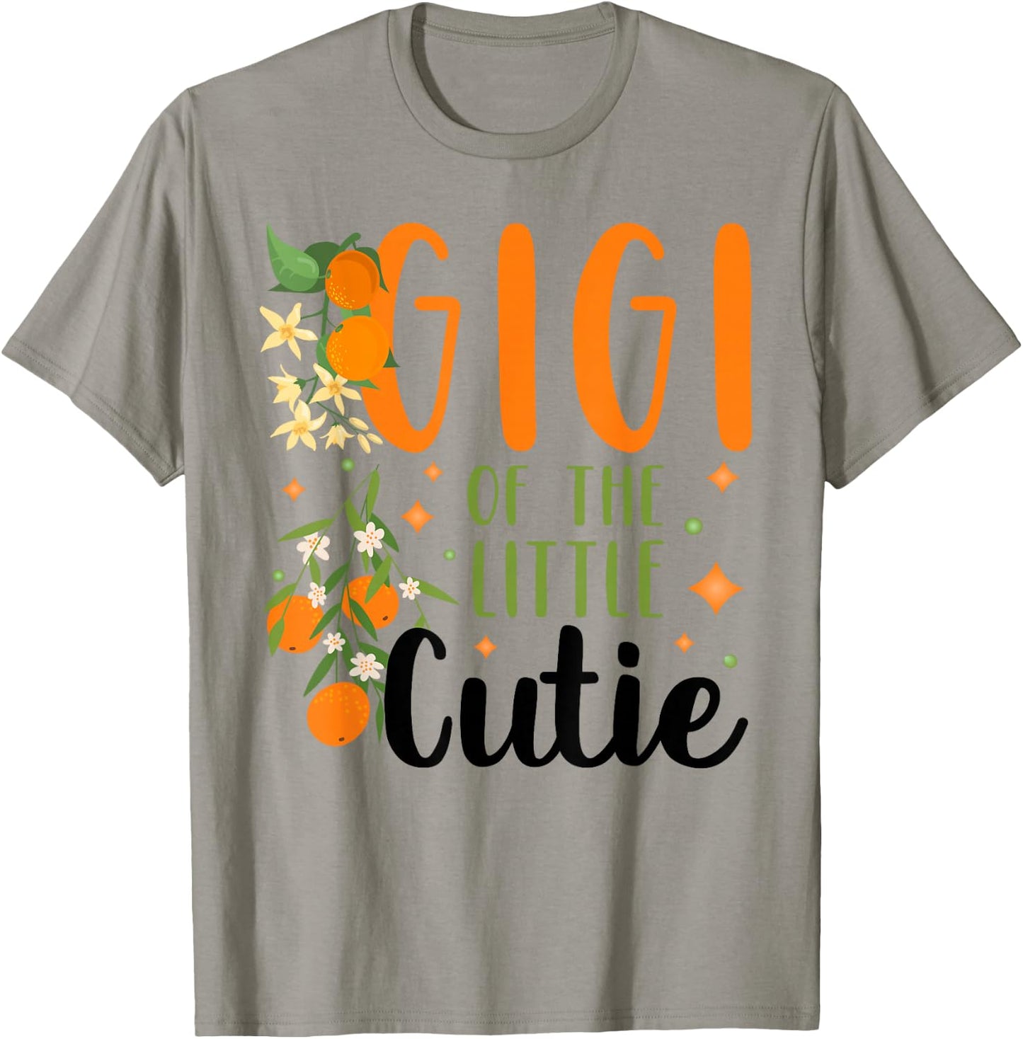 Gigi Little Cutie Baby Shower Orange 1st Birthday Party T-Shirt - T-Shirt | Sand