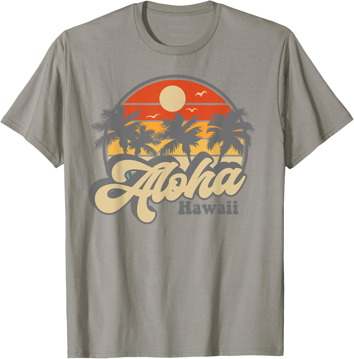 Aloha Hawaii Hawaiian Island Palm Surfboard Beach Surf retro T-Shirt - T-Shirt | Sand