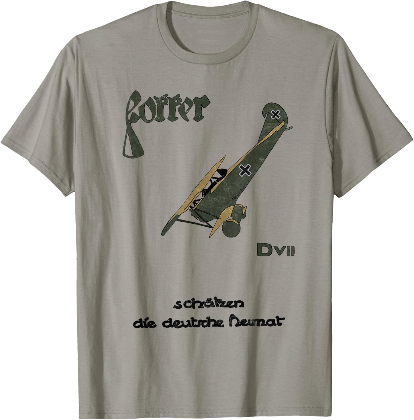 Fokker D.II WW1 German Biplane Airplane Vintage T-Shirt - T-Shirt | Sand