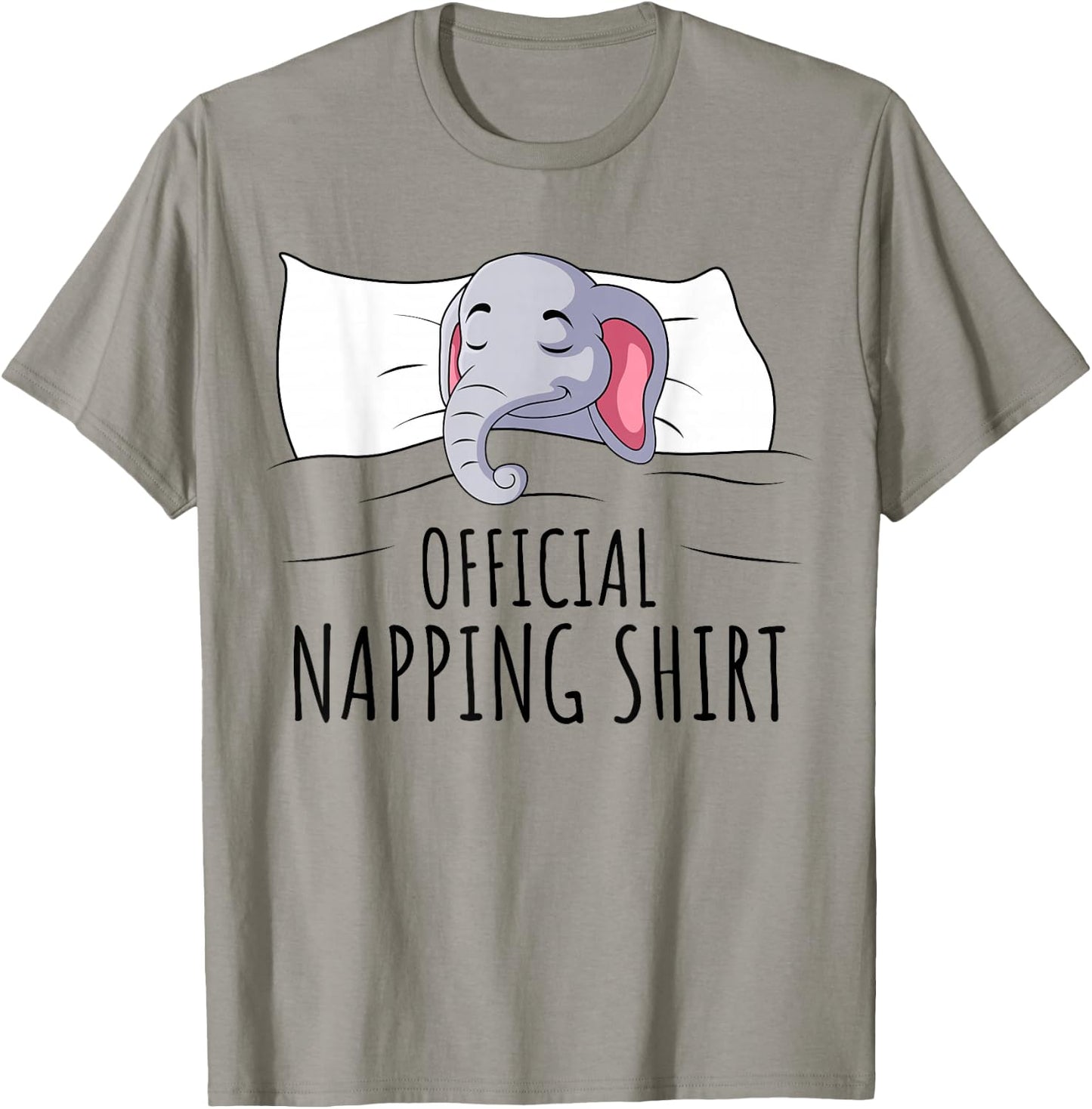 Sleeping Elephant Lover Official Napping Kids Women Men T-Shirt - T-Shirt | Sand
