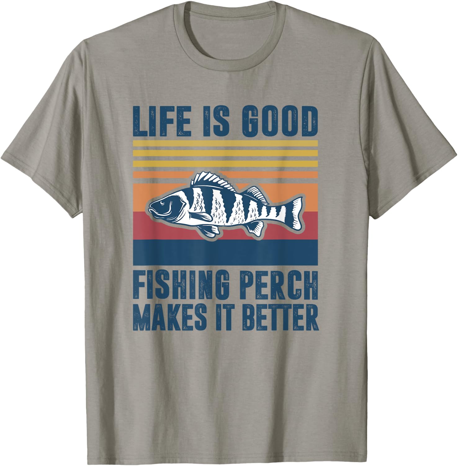 Perch Fishing Gifts Men Women Kids Freshwater Fish Perch T-Shirt - T-Shirt | Sand