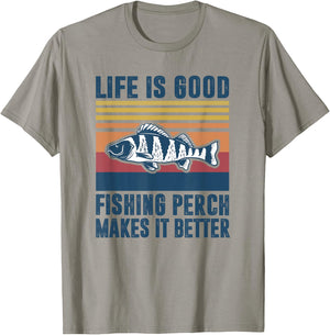 Perch Fishing Gifts Men Women Kids Freshwater Fish Perch T-Shirt - T-Shirt | Sand