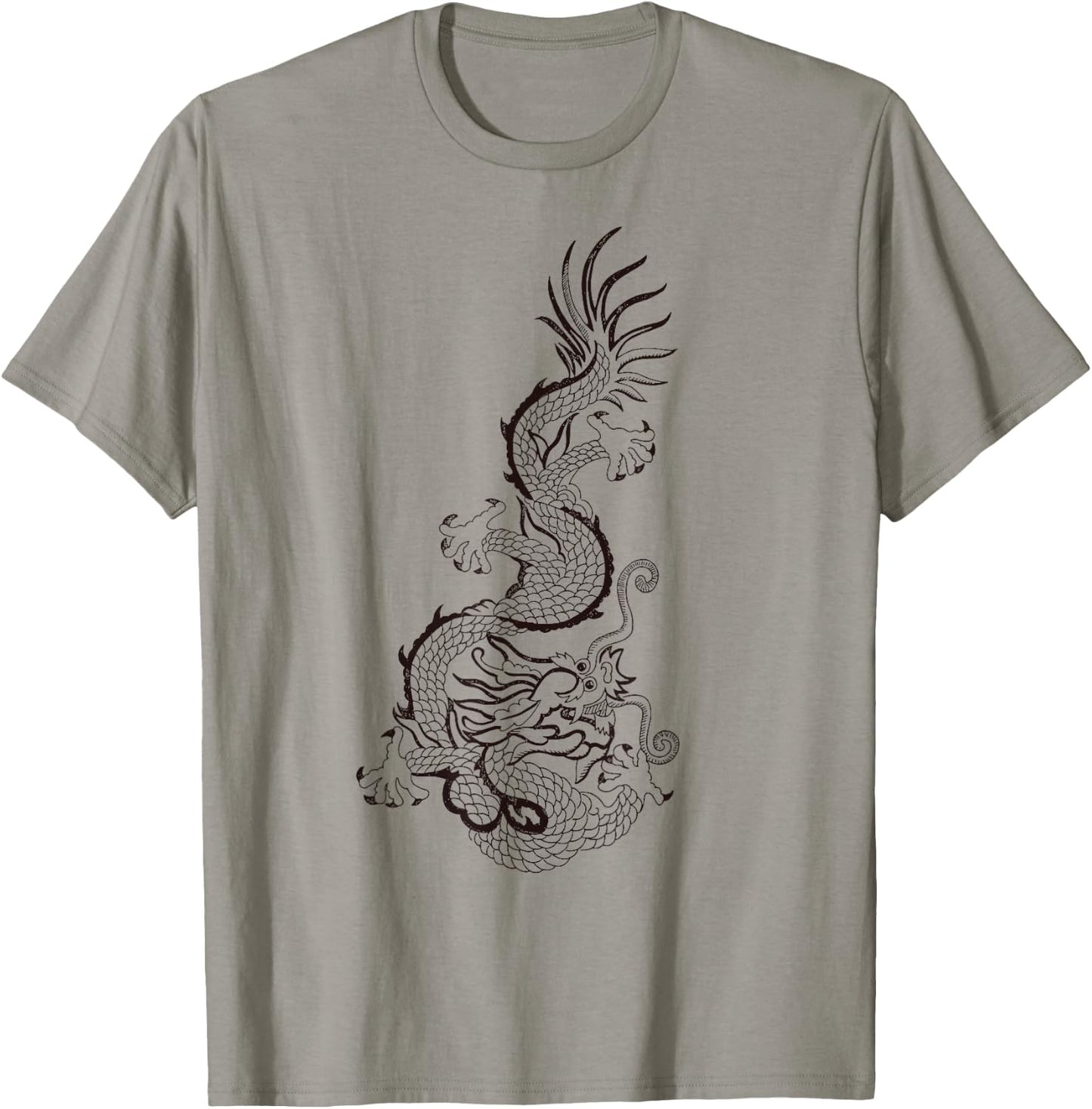 Traditional Korean Dragon Drawing T-Shirt - T-Shirt | Sand