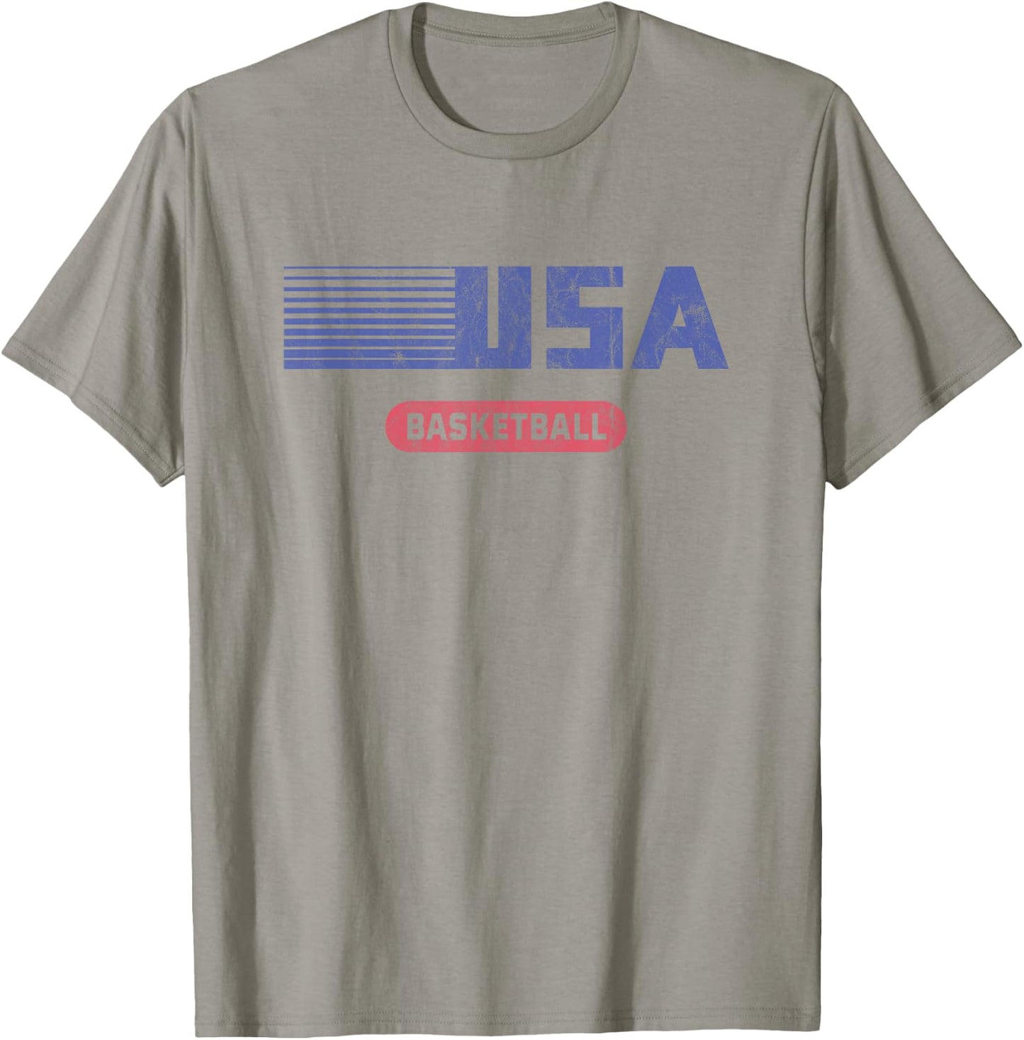Retro USA 2020 Team American Basketball Vintage T-Shirt - T-Shirt | Sand
