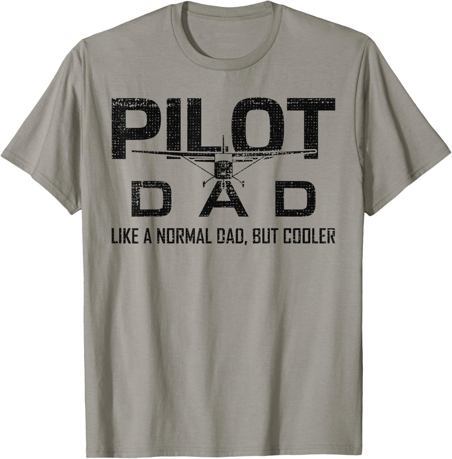 Funny Pilot Dad Airplane Aviation Lover Husband Pilot Father T-Shirt - T-Shirt | Sand