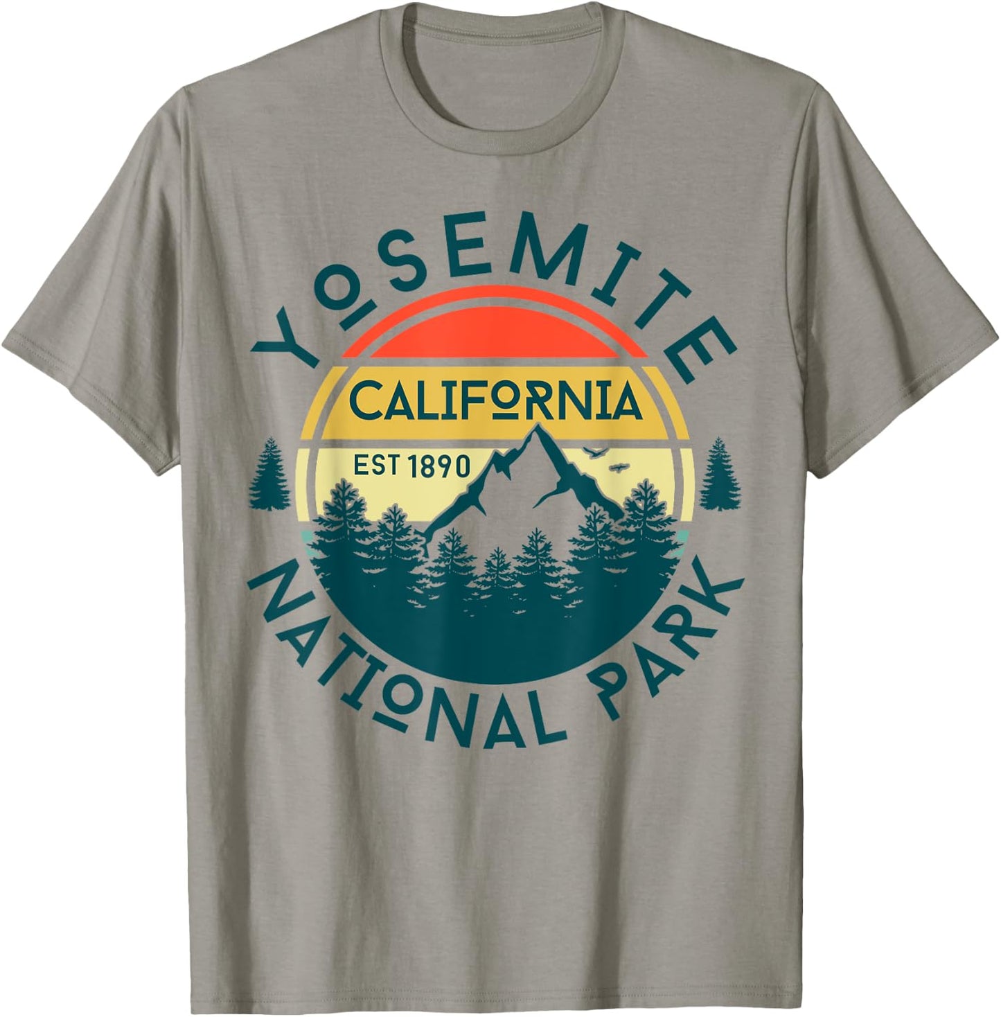 Yosemite National Park California Nature Hiking T-Shirt - T-Shirt | Sand