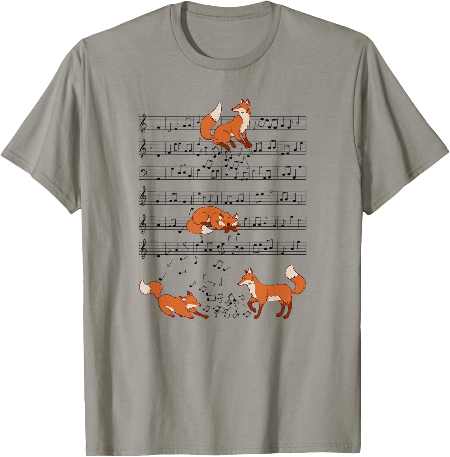 Music fox Musician animal T-Shirt - T-Shirt | Sand