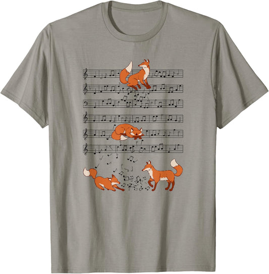 Music fox Musician animal T-Shirt - T-Shirt | Sand