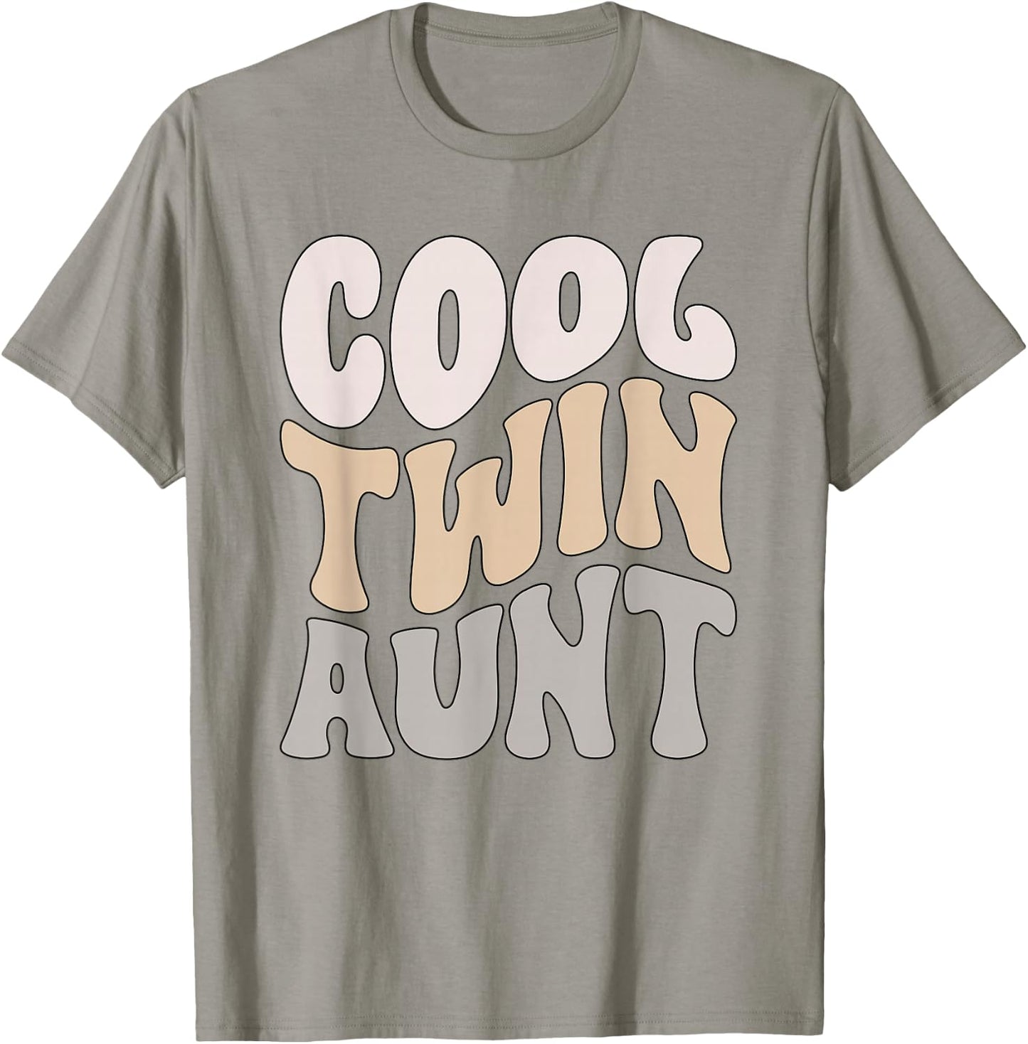 Cool Twin Aunt Of Twins Twin Auntie Of Twins T-Shirt - T-Shirt | Sand