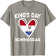 Koningsdag Netherlands 2024 Tulip Heart Kings Day Amsterdam T-Shirt - T-Shirt | Sand